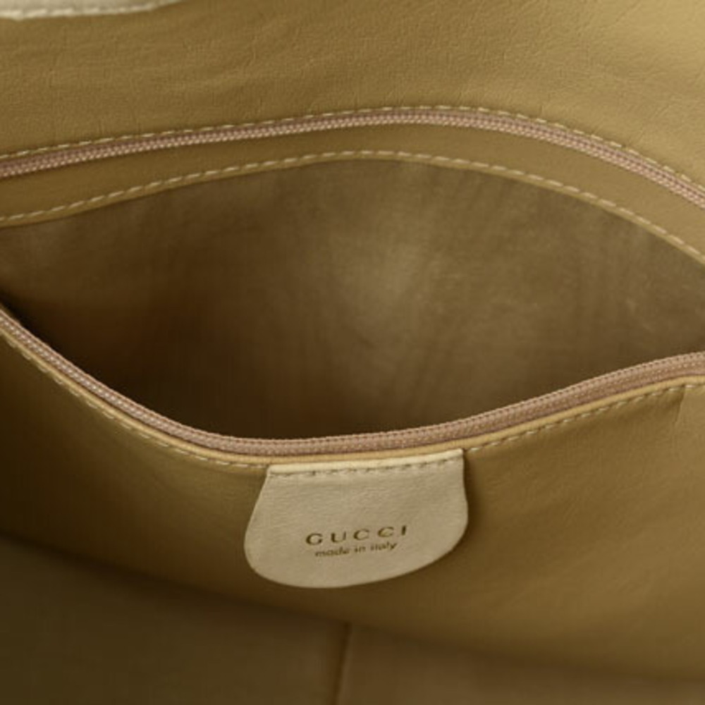Gucci handbag shoulder bag GUCCI 2way bamboo leather cream - Picture 14 of 15